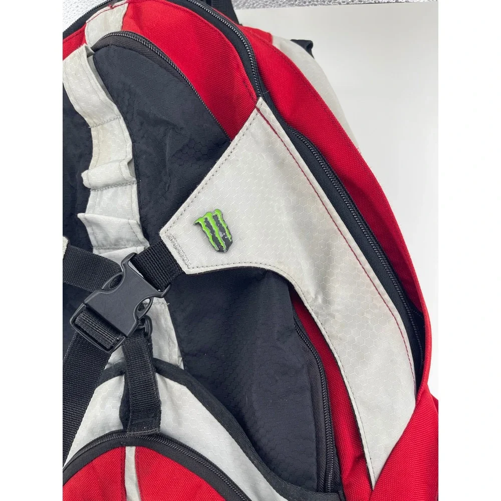 Burton Snowboard Company Backpack Red Black Gray TMNT Patch Monster Energy Pin